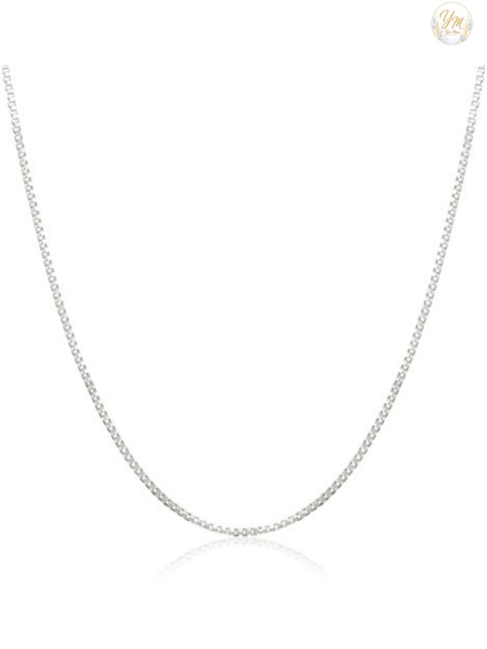 925 Sterling Silver Italian Box Chain Necklace 22" Diamond Cut Lobster Clasp